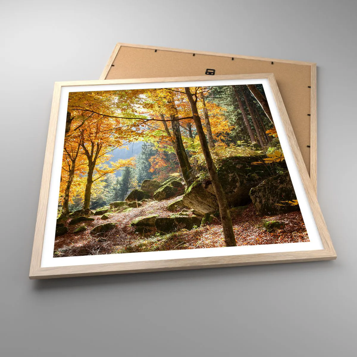 Poszter világos tölgy keretben - Itt az ideje a pihenésnek - 60x60 cm