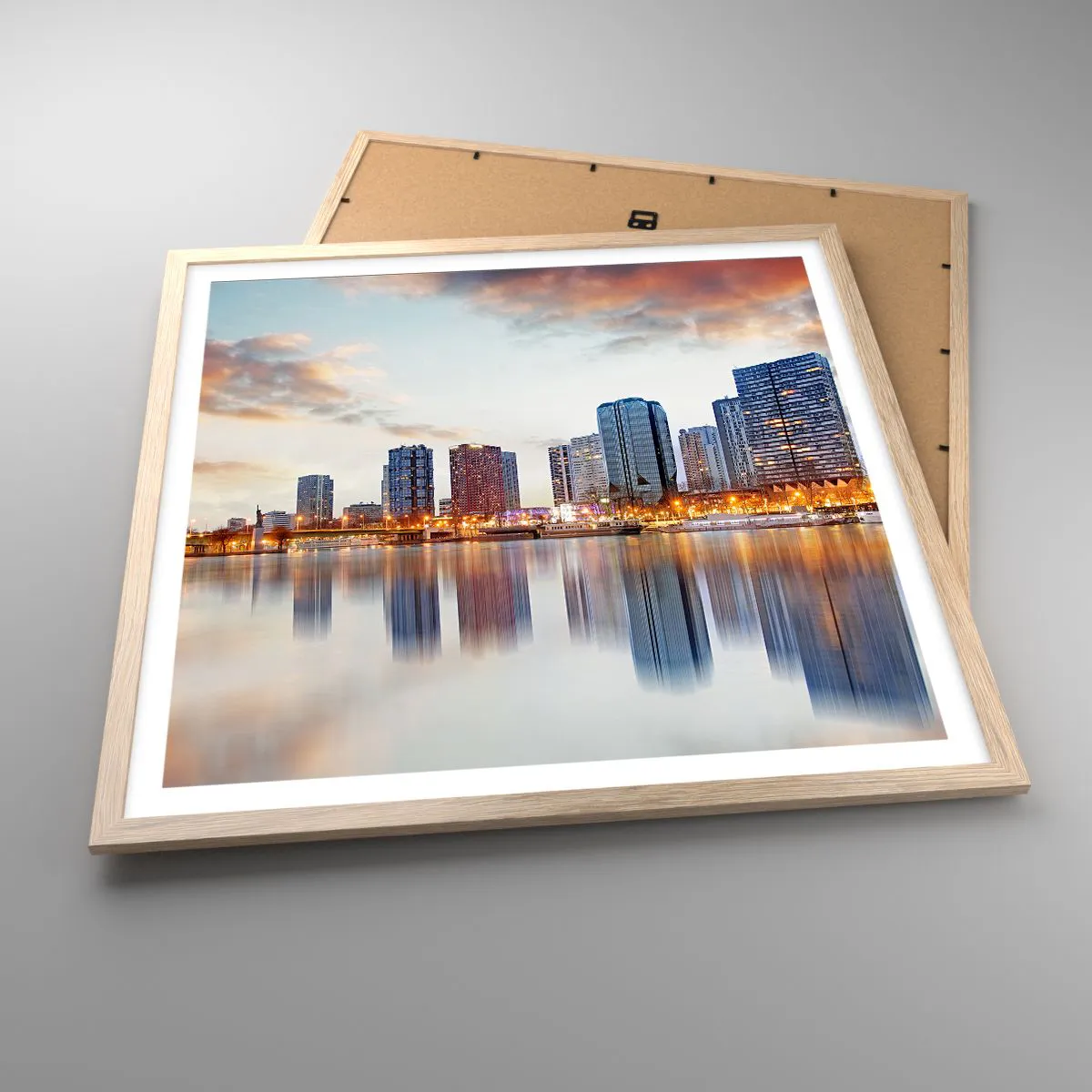 Plakat w ramie jasny dąb - Monumentalny spokój Paryża - 60x60 cm