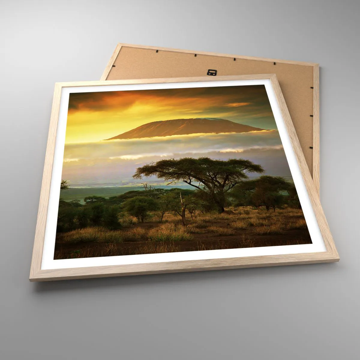 Póster en marco roble claro - El sueño del viajero - 60x60 cm