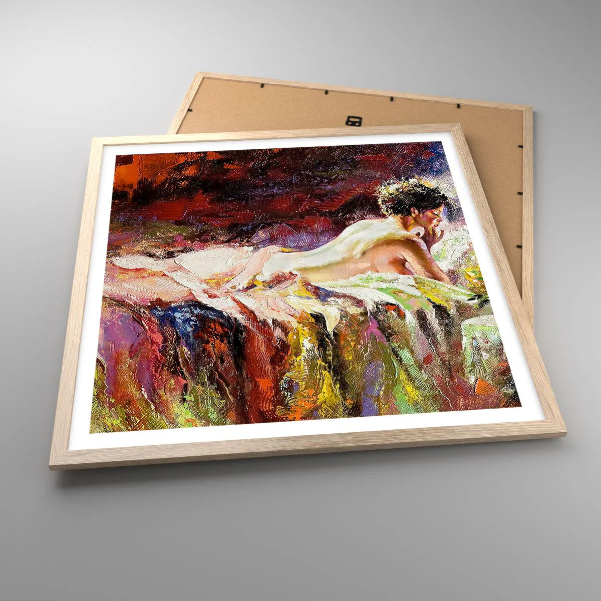 Affiche dans un chêne clair - Poster - Vénus en pensée - 60x60 cm