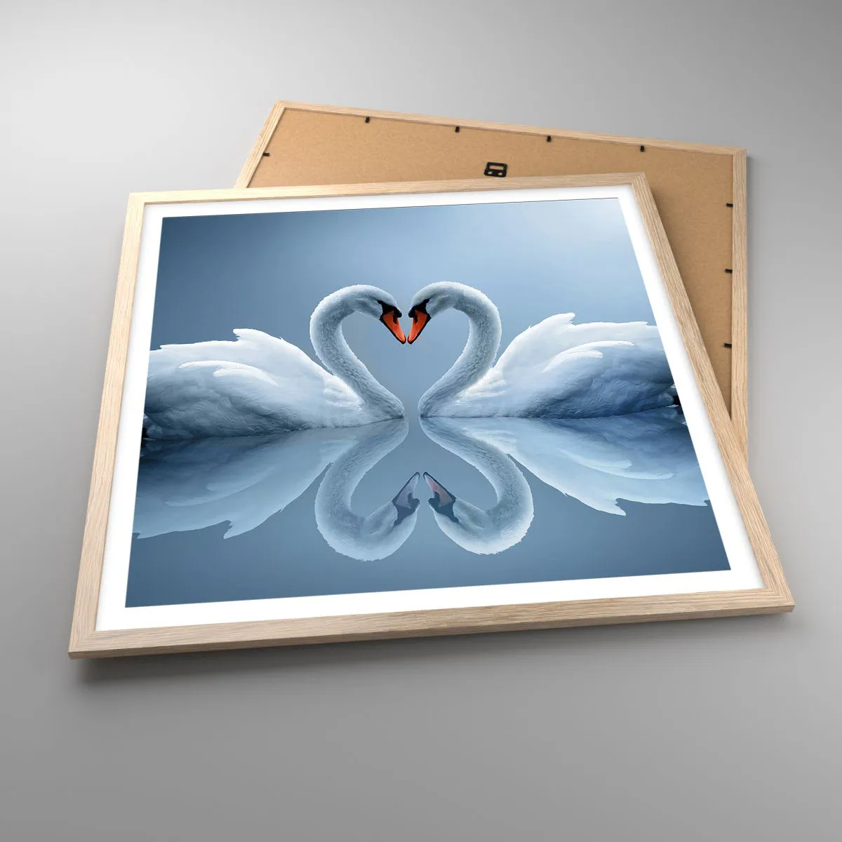 Plakat w ramie jasny dąb - Czas na miłość - 60x60 cm