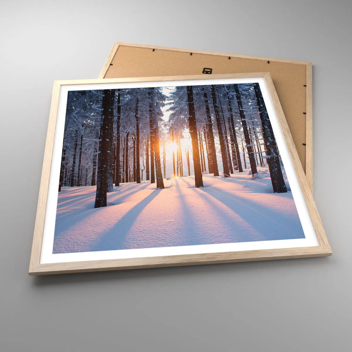 Poster în ramă de stejar deschis - În mod clar în alb și negru - 60x60 cm