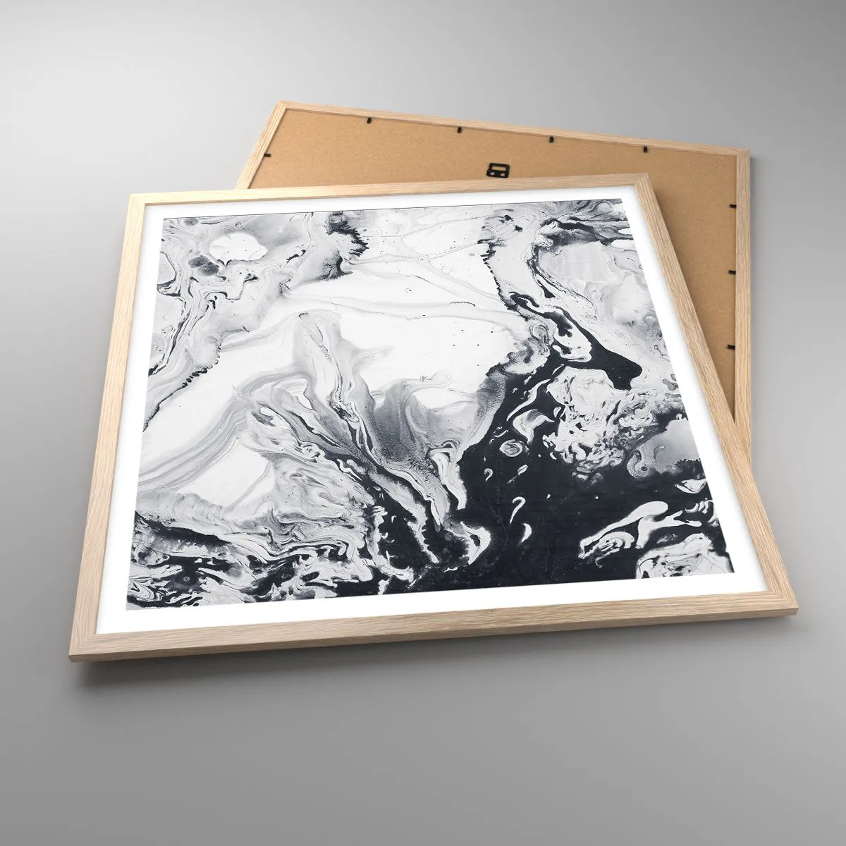 Affiche dans un chêne clair - Poster - Au centre de la Terre - 60x60 cm