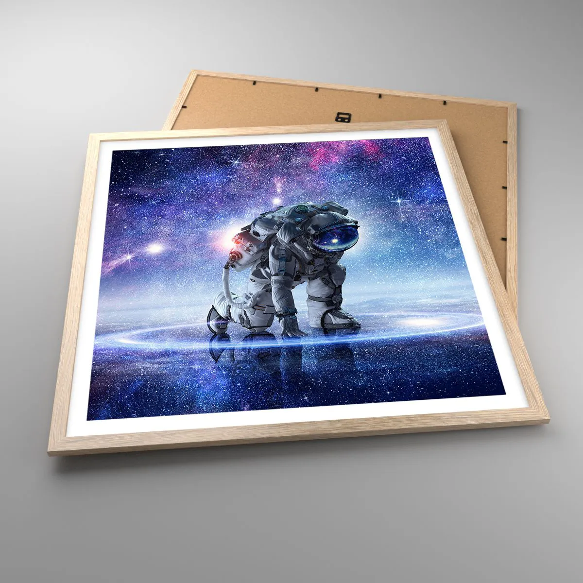 Pôster com moldura de carvalho claro - Céu estrelado acima de mim - 60x60 cm