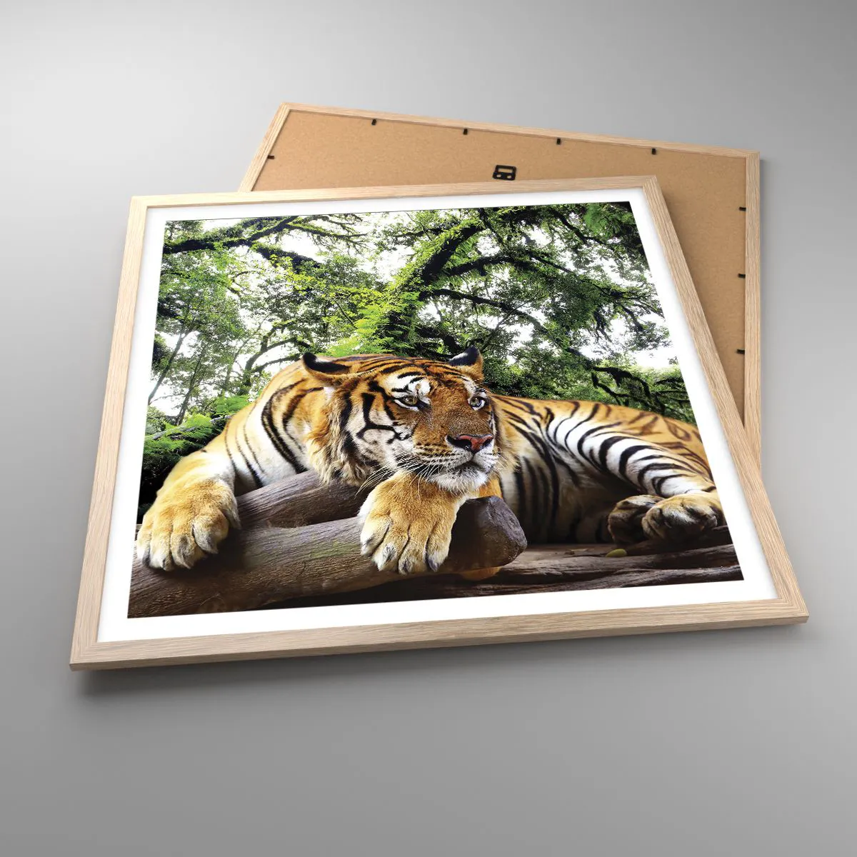 Plagát v ráme zo svetlého duba - S úctou - 60x60 cm