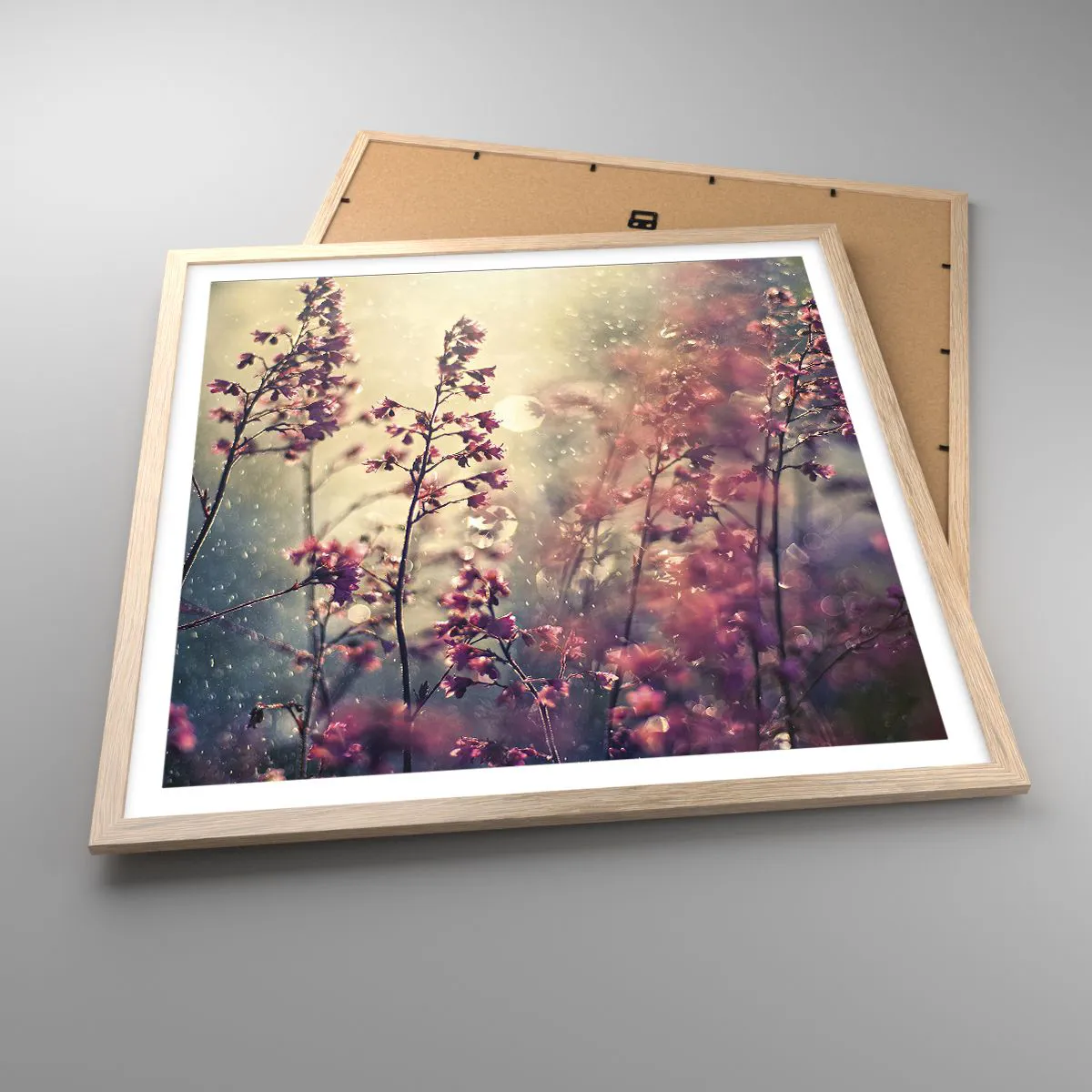 Affiche dans un chêne clair - Poster - Jardin secret - 60x60 cm