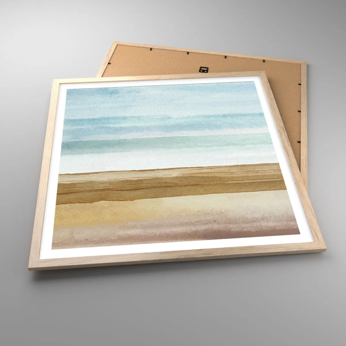 Poster in einem Rahmen aus heller Eiche - Trost - 60x60 cm