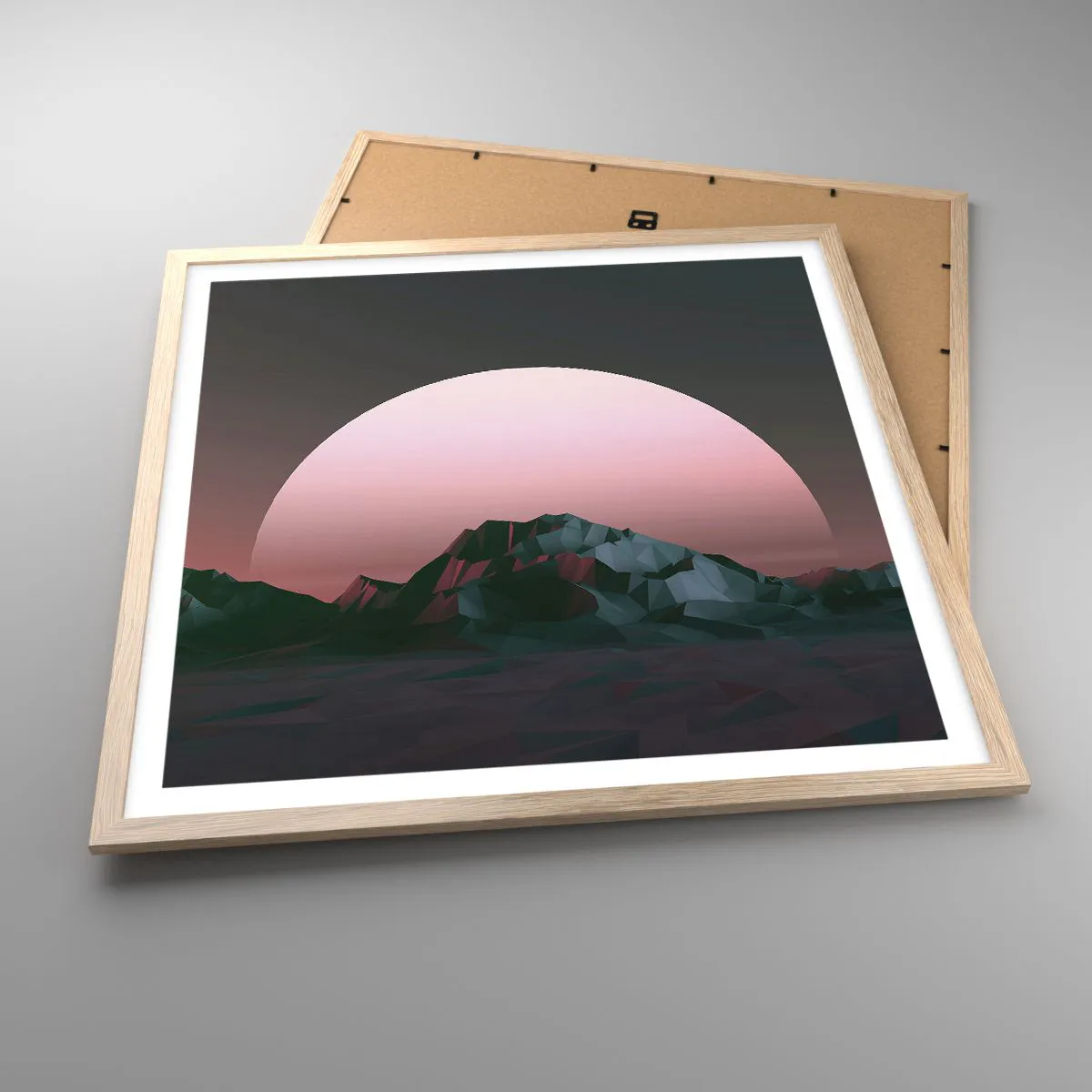 Pôster com moldura de carvalho claro - Numa galáxia vizinha - 60x60 cm