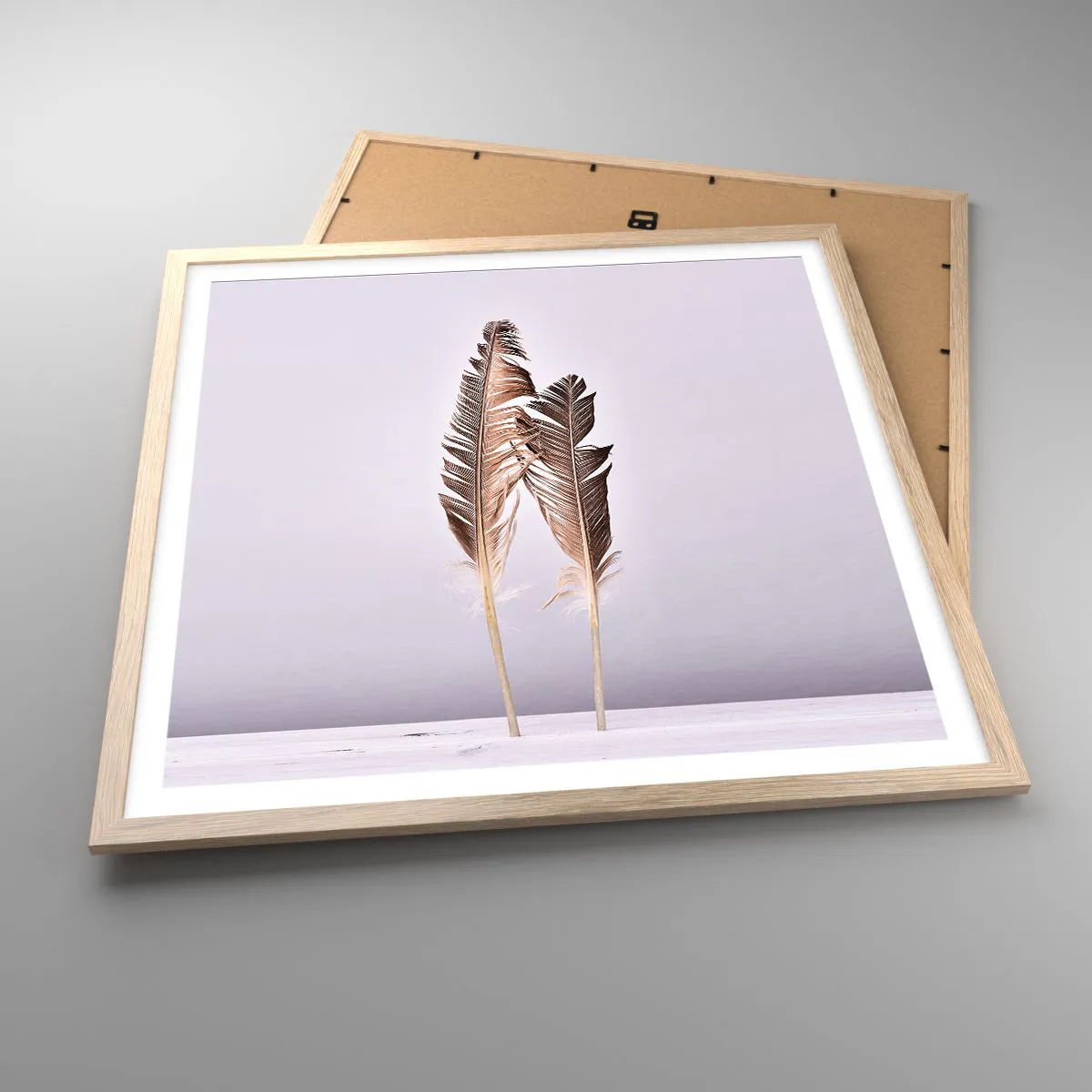 Pôster com moldura de carvalho claro - Contra o nada - 60x60 cm