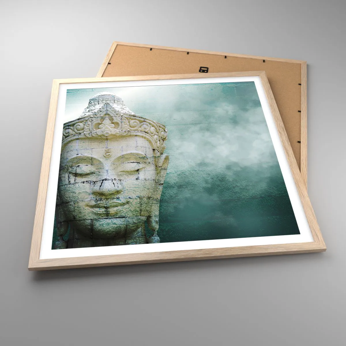 Poszter világos tölgy keretben - A fény kérése - 60x60 cm