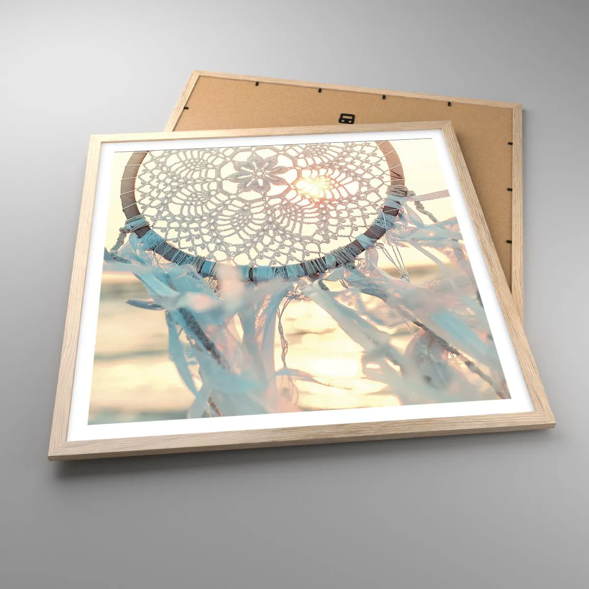 Póster en marco roble claro - Tótem sagrado - 60x60 cm