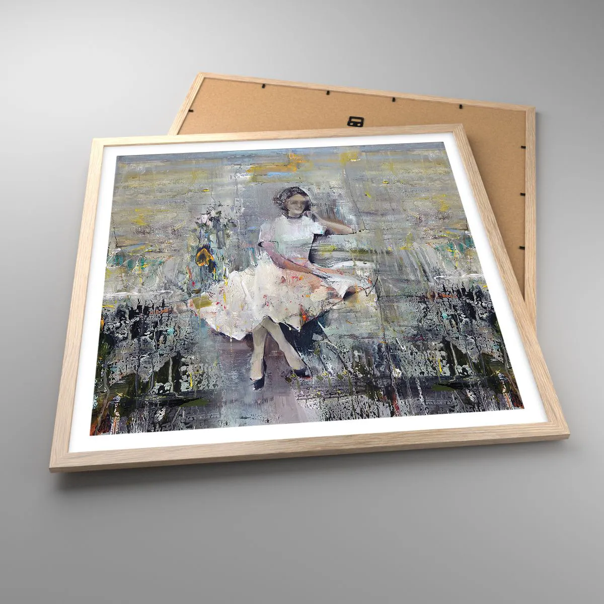 Poster in einem Rahmen aus heller Eiche - Klassisch und modern - 60x60 cm