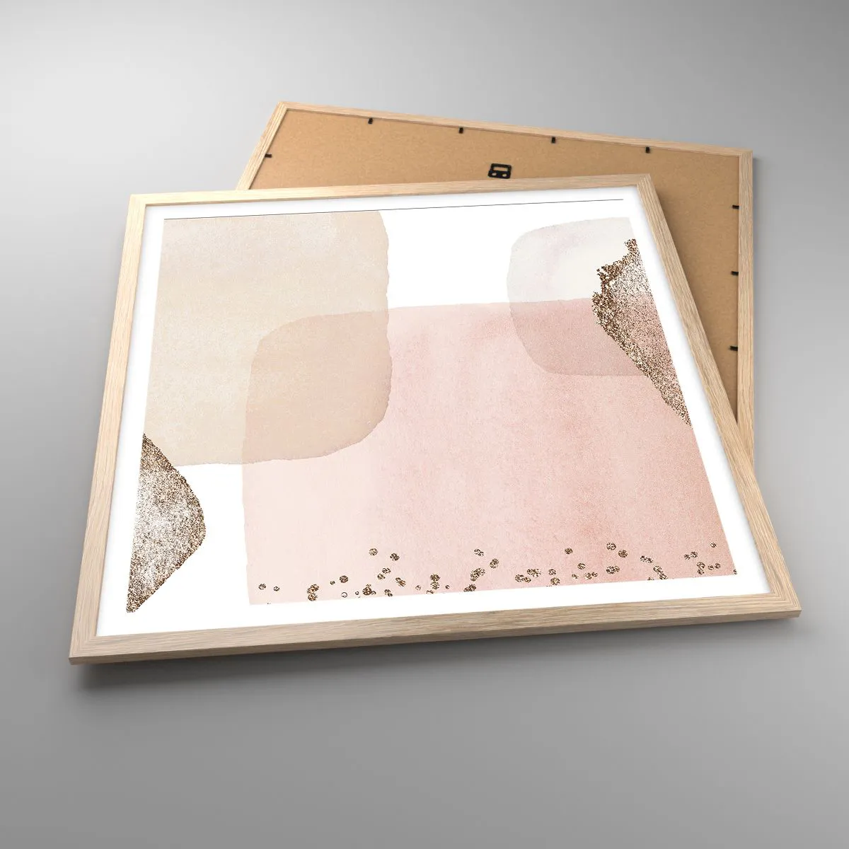 Poszter világos tölgy keretben - Egy pillantás a színeken keresztül - 60x60 cm