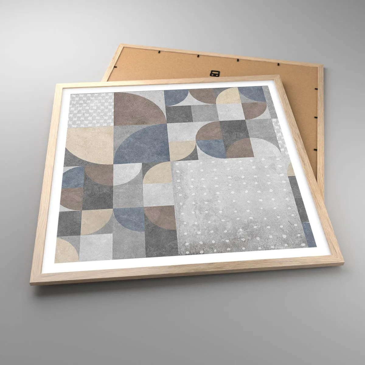 Póster en marco roble claro - Fantasía cerámica - 60x60 cm