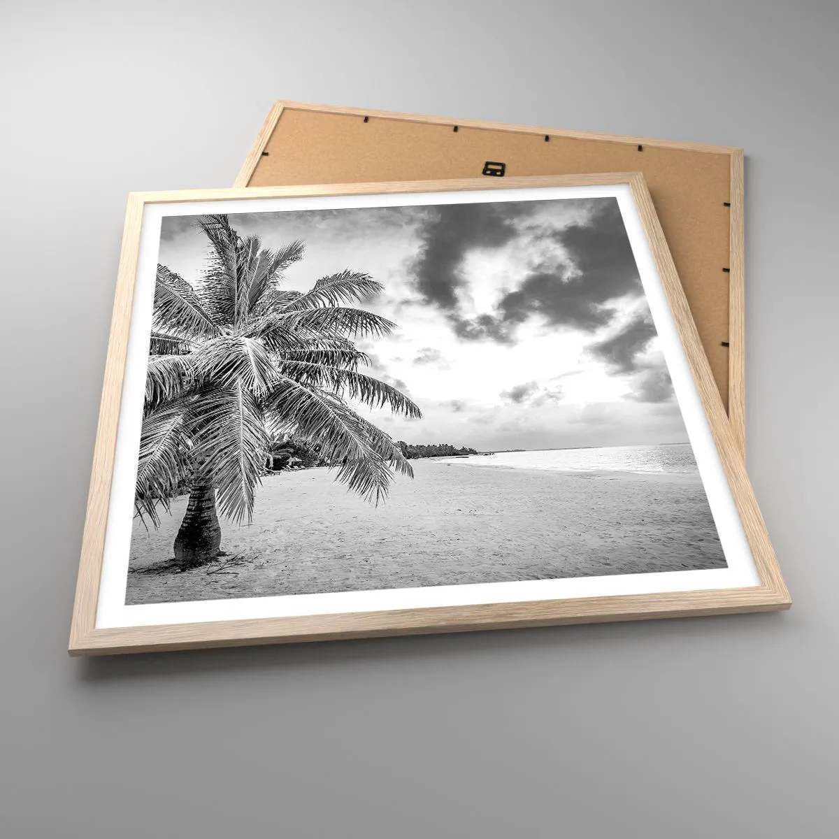 Affiche dans un chêne clair - Poster - Quand tu aspires à la solitude - 60x60 cm