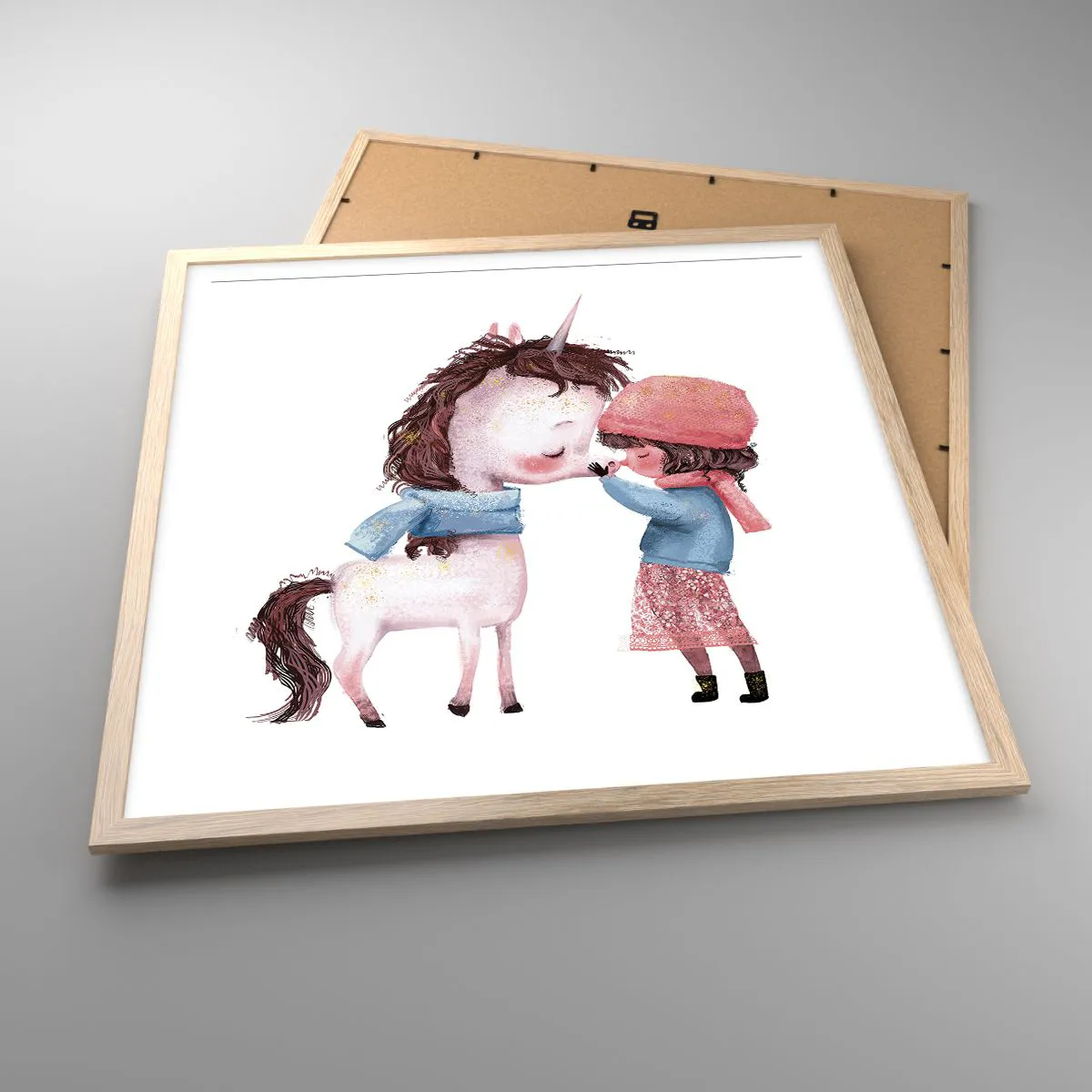 Pôster com moldura de carvalho claro - Conto do inverno - 60x60 cm