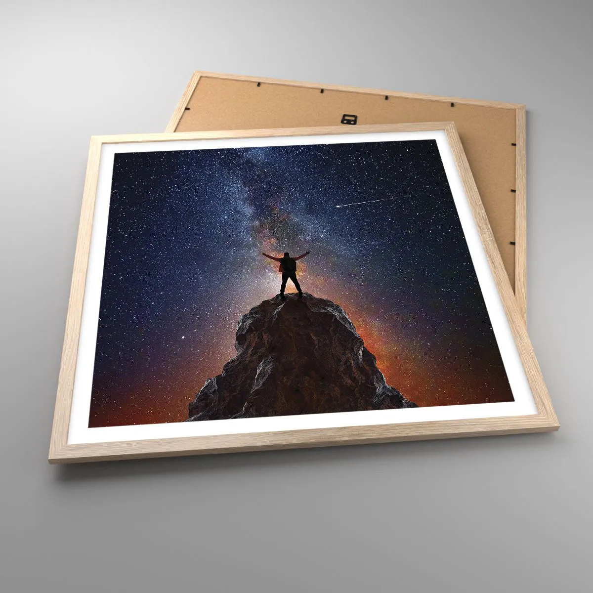 Poster in einem Rahmen aus heller Eiche - Die Macht ist mit mir! - 60x60 cm