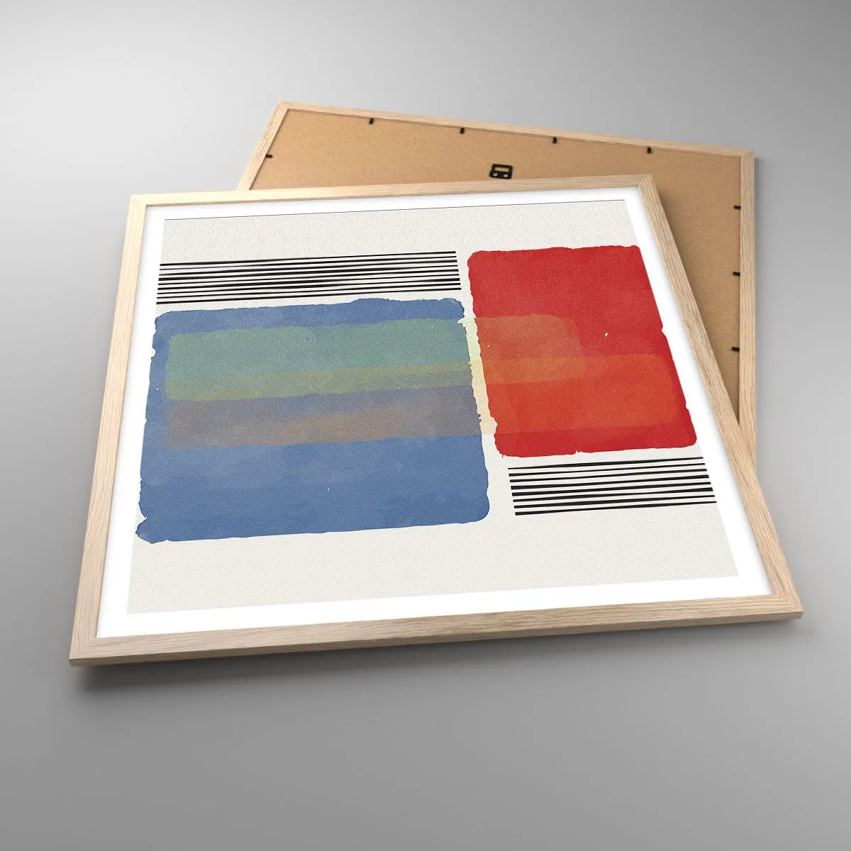 Plagát v ráme zo svetlého duba - Duch a písmeno geometrie - 60x60 cm