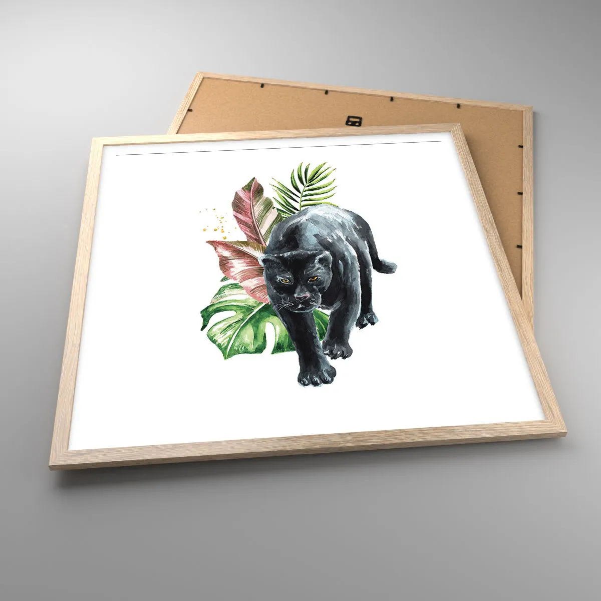 Póster en marco roble claro - Salvaje de corazón - 60x60 cm