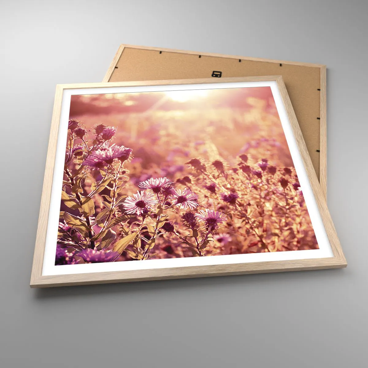 Poszter világos tölgy keretben - A nyár elmúlás előtt - 60x60 cm