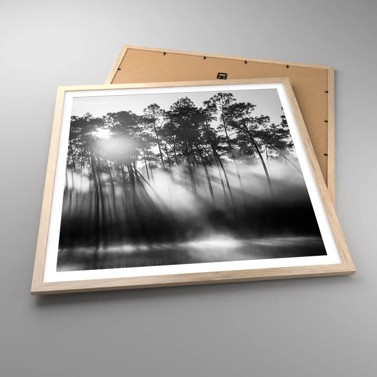 Plakát v rámu světlý dub - Nezastavitelné slunce - 60x60 cm