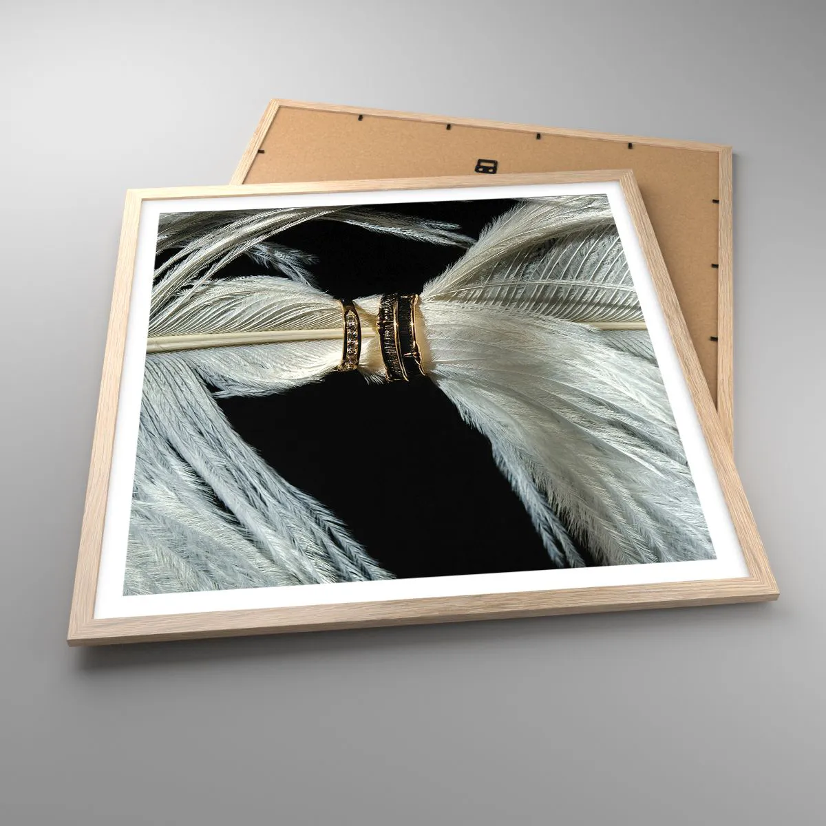 Affiche dans un chêne clair - Poster - ... et je ne te laisserai pas ... - 60x60 cm