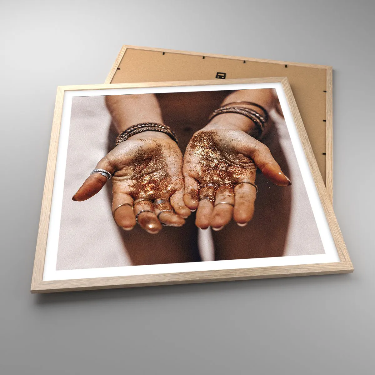 Affisch i ram av ljusek - Gåva för dig - 60x60 cm