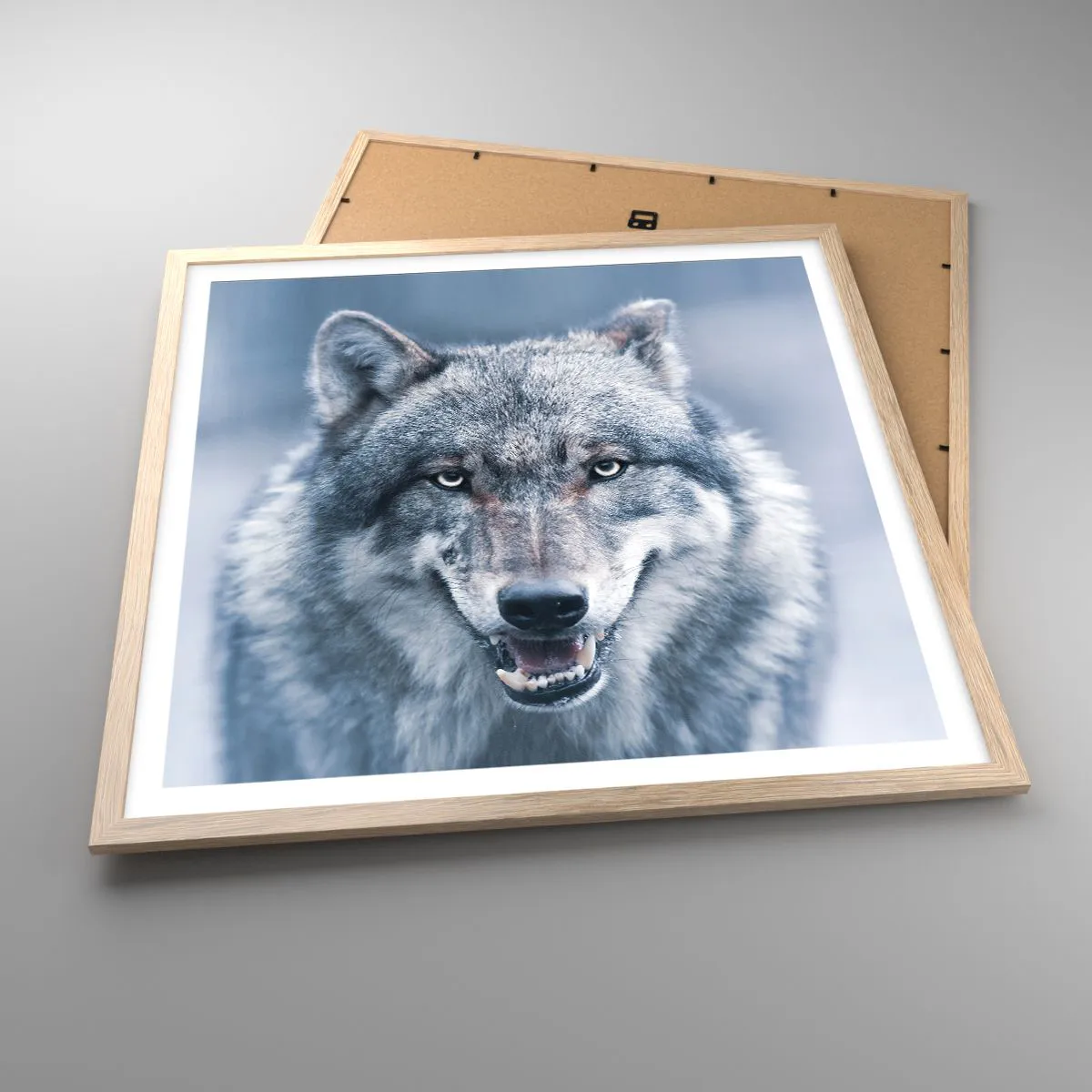 Affiche dans un chêne clair - Poster - Relèverez-vous le défi ? - 60x60 cm