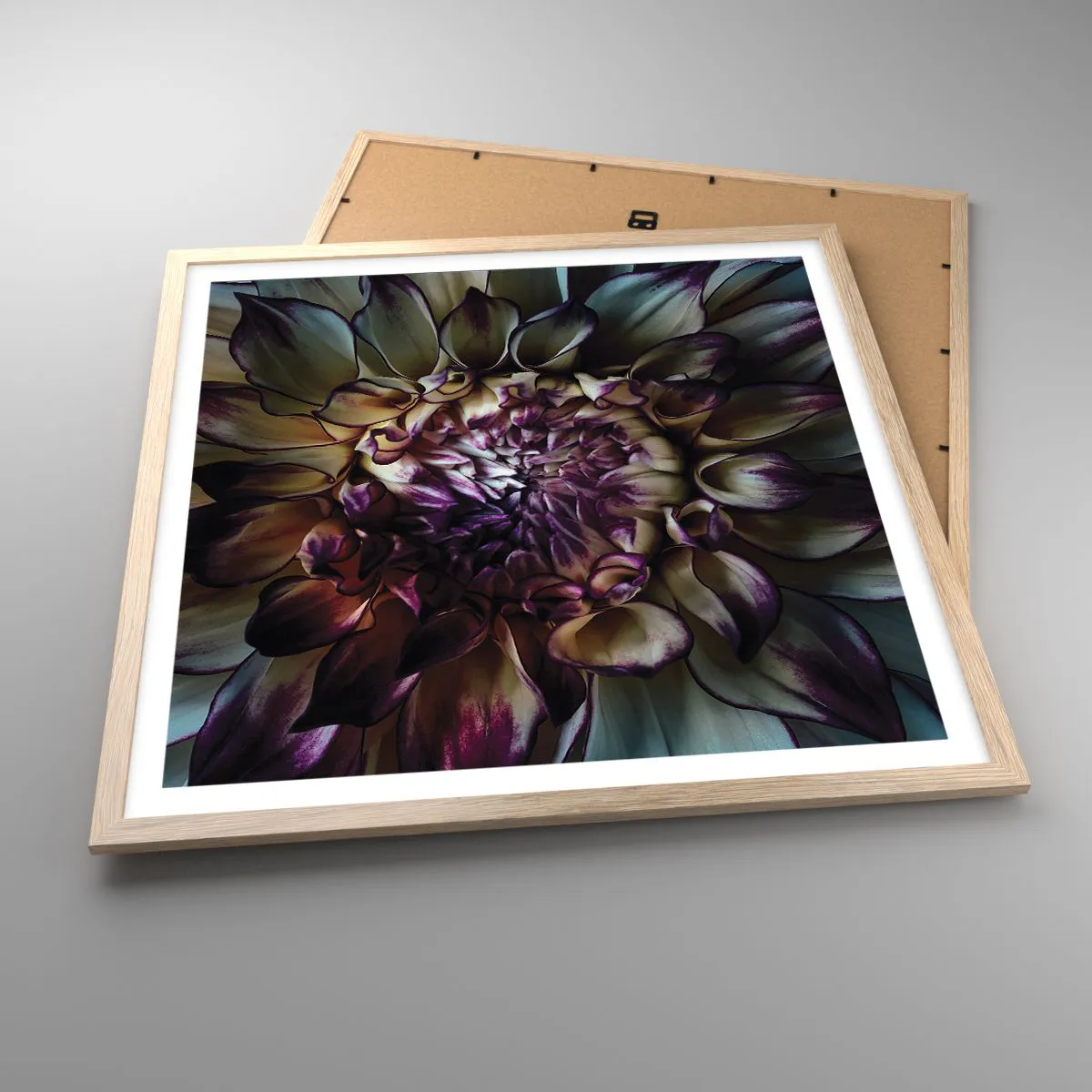 Pôster com moldura de carvalho claro - O florescimento da juventude - 60x60 cm