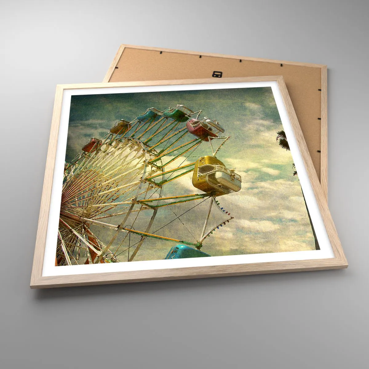 Poster in light oak frame - There Will Be Fun… - 60x60 cm