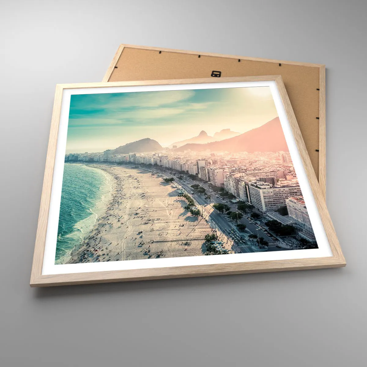 Affisch i ram av ljusek - Evig semester i Rio - 60x60 cm