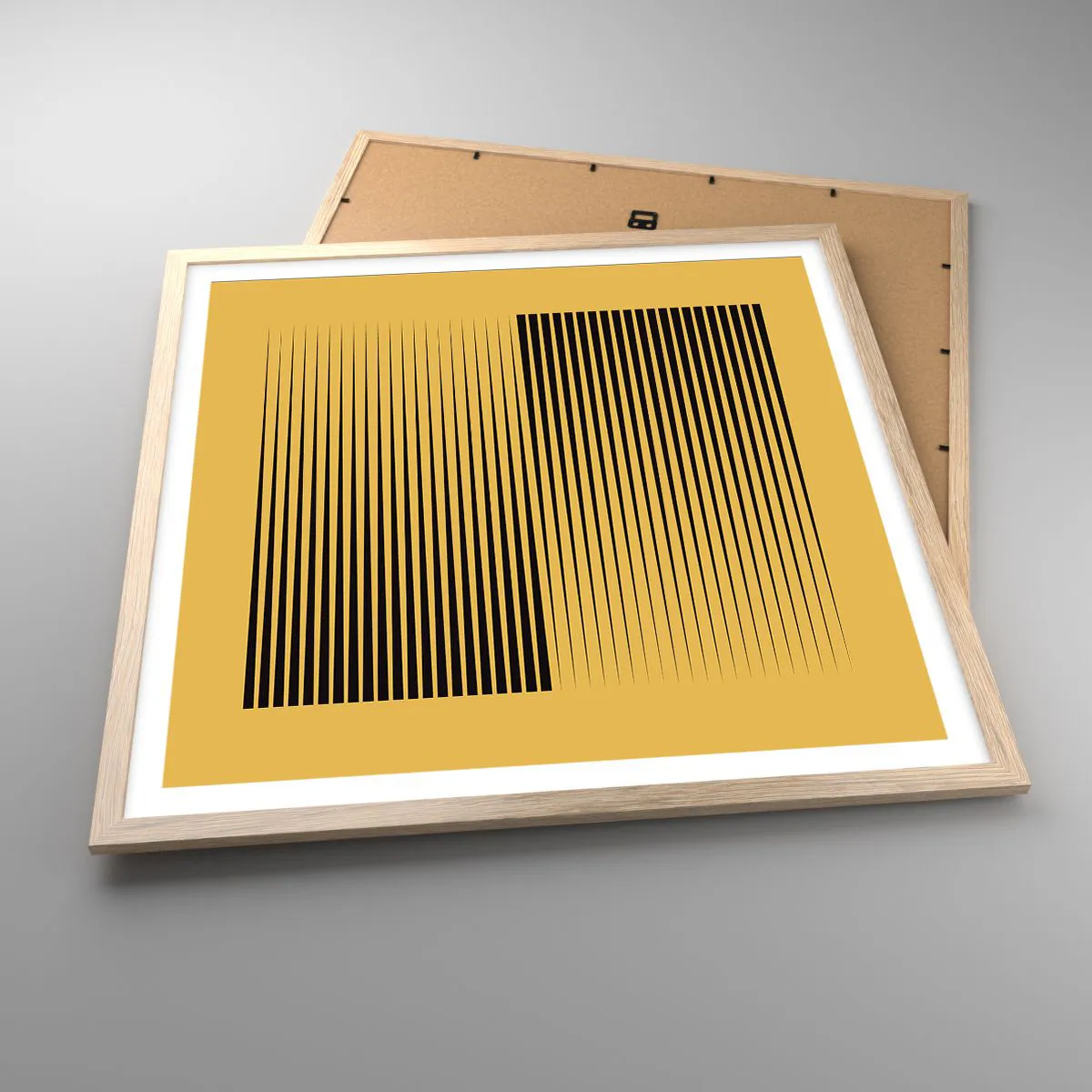 Plakát v rámu světlý dub - Čtverec protikladů - 60x60 cm