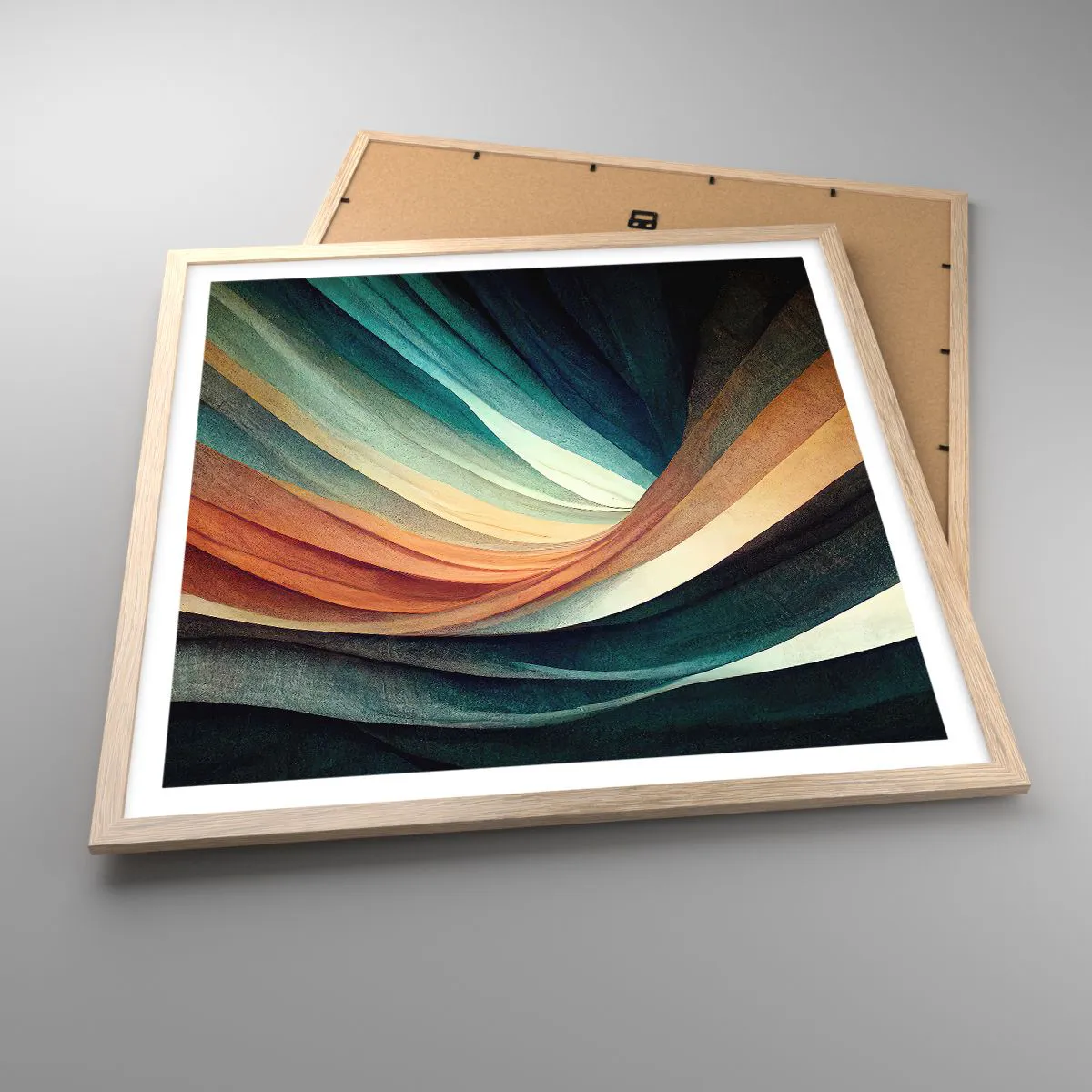 Plakát v rámu světlý dub - Utkané z barev - 60x60 cm