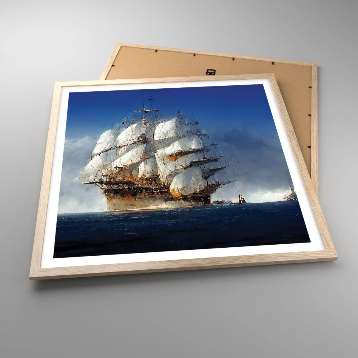 Poszter világos tölgy keretben - The great glory! - 60x60 cm