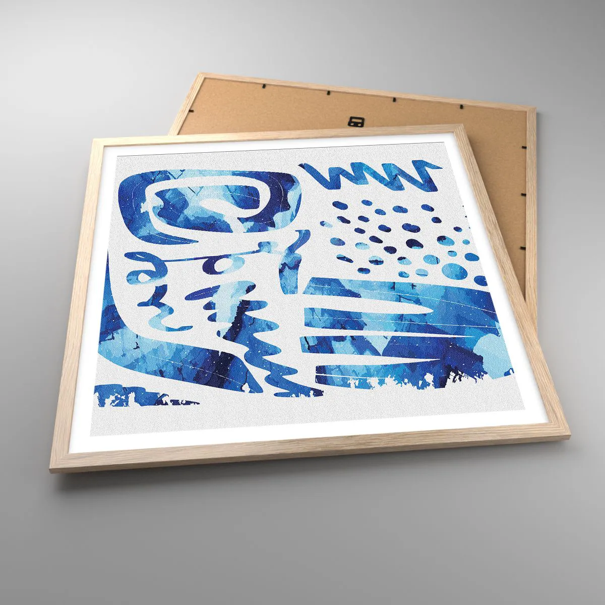 Poster in light oak frame - Return to the Roots - 60x60 cm