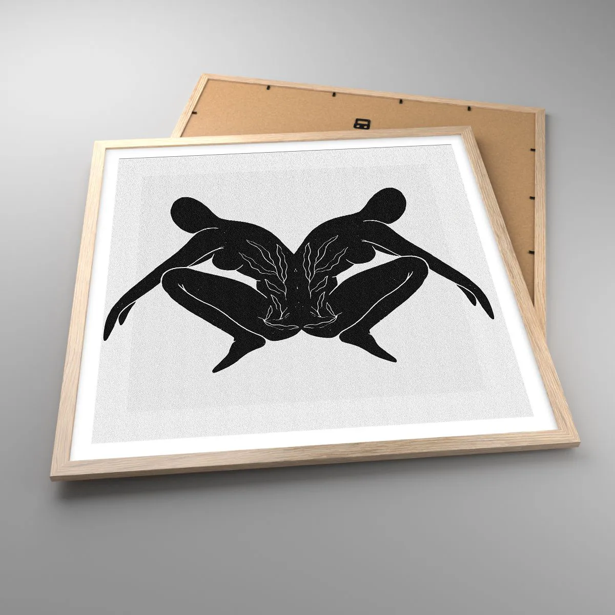 Pôster com moldura de carvalho claro - Uma alma comum - 60x60 cm