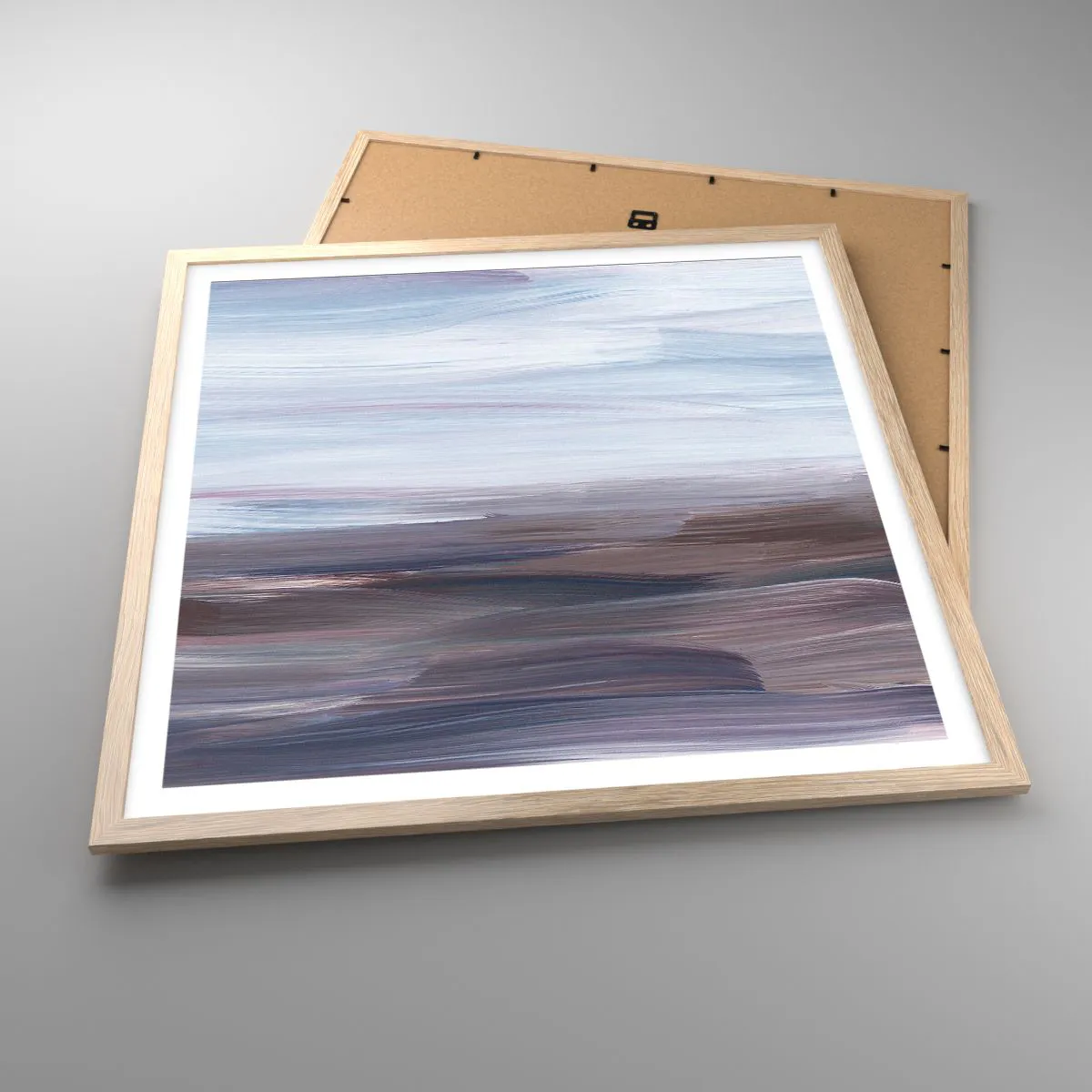 Poster in einem Rahmen aus heller Eiche - Elemente: Wasser - 60x60 cm