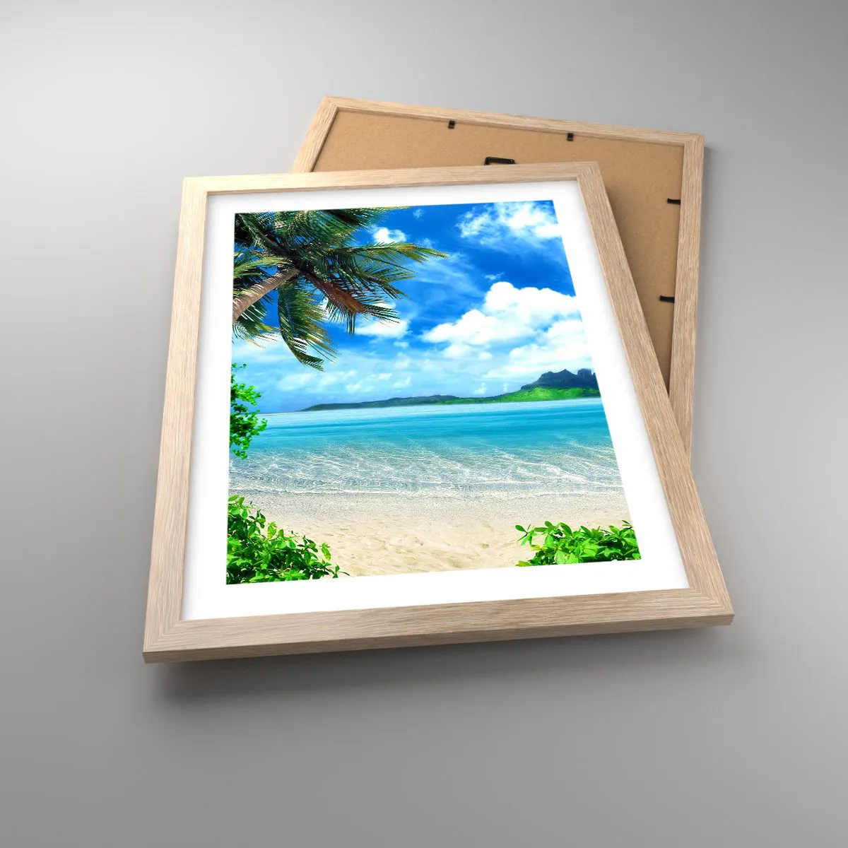 Póster en marco roble claro - El azul de los trópicos - 30x40 cm