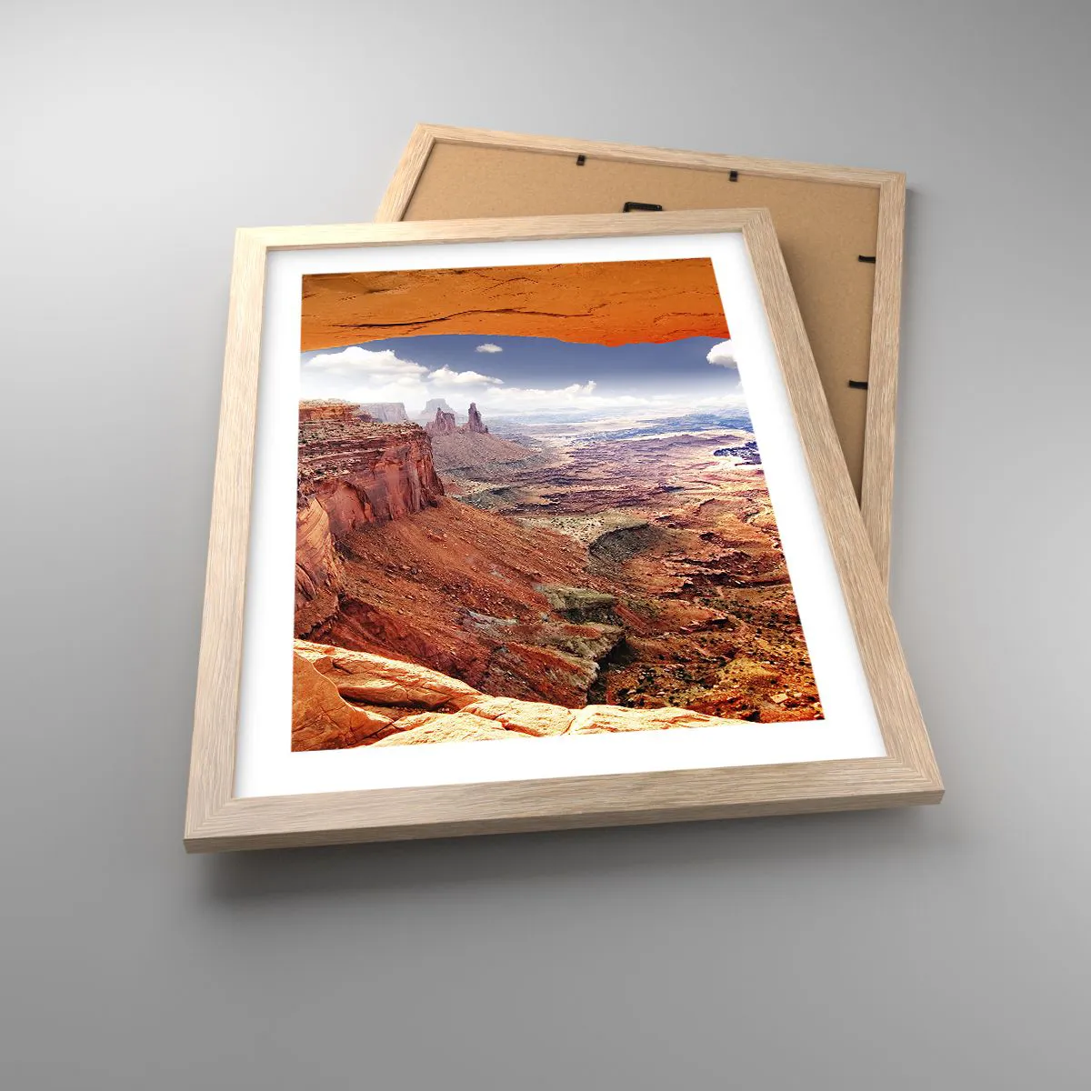 Pôster com moldura de carvalho claro - Esculpido pela própria natureza - 30x40 cm