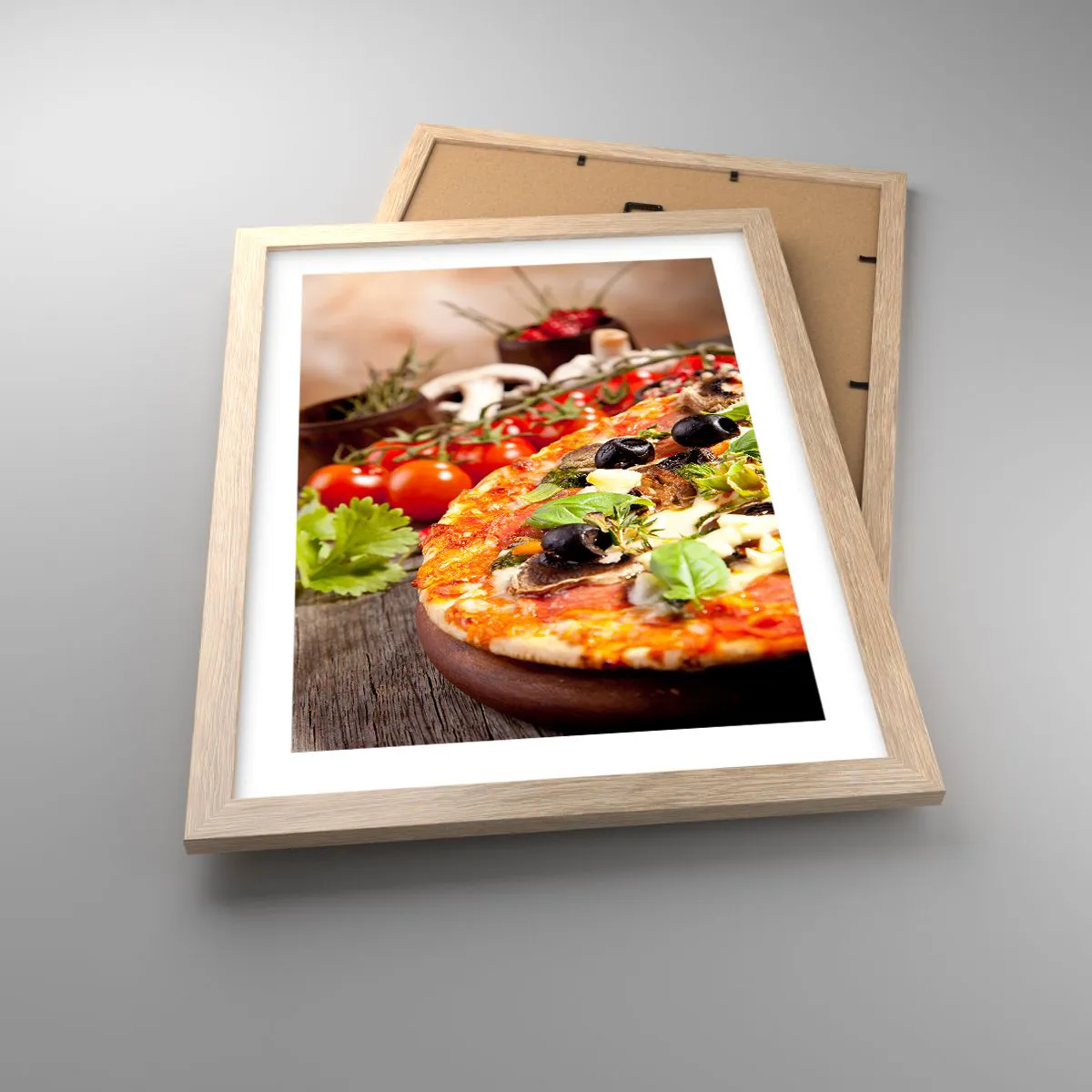 Póster en marco roble claro - De ingredientes puros - 30x40 cm