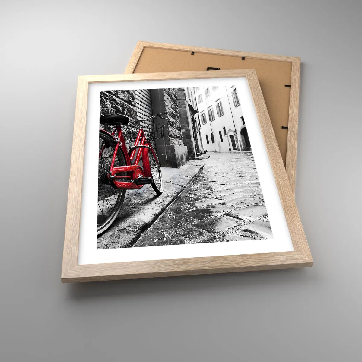 Plakat i ramme af lyst egetræ - Ægte skønhed ældes ikke - 30x40 cm