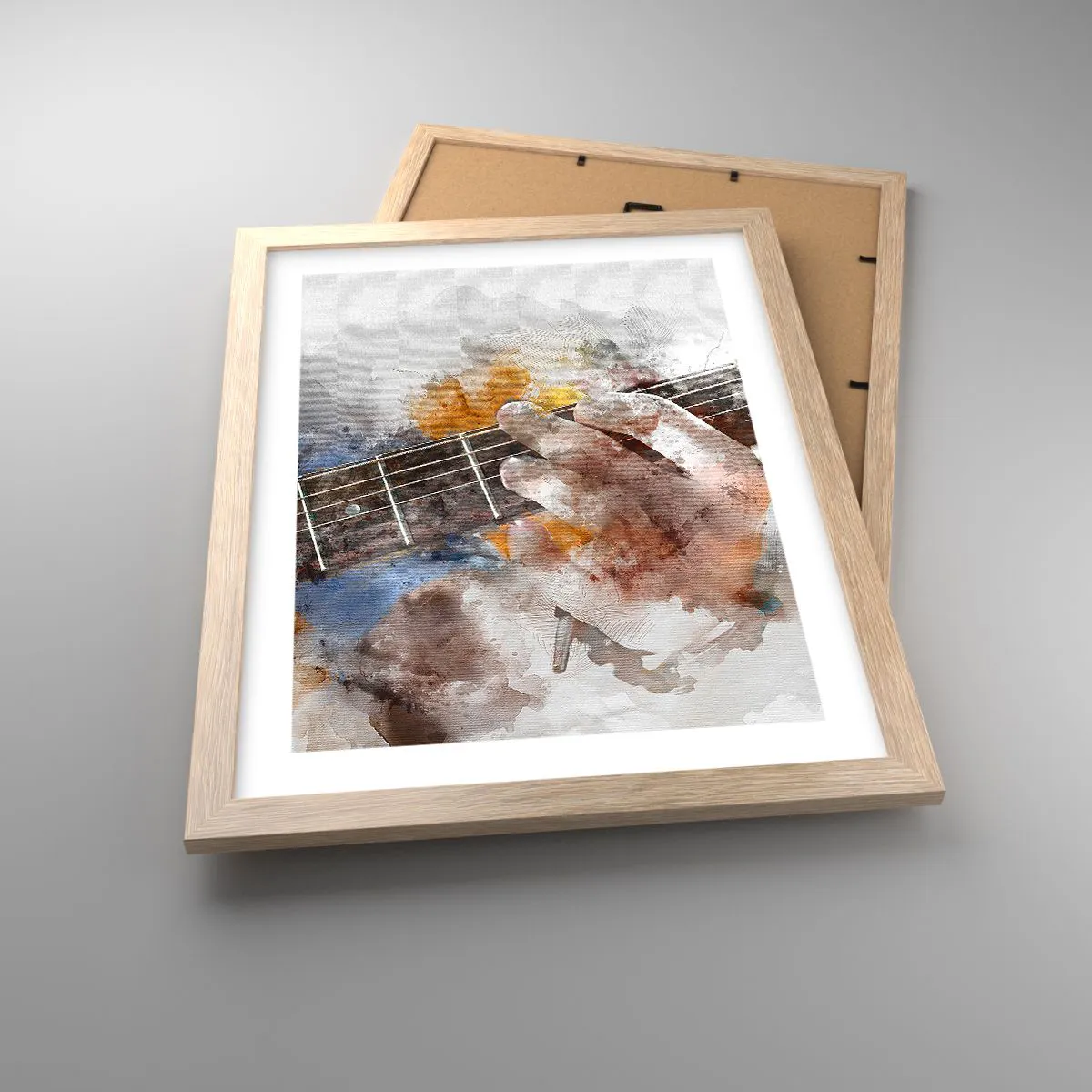 Póster en marco roble claro - Poesía entre las cuerdas - 30x40 cm