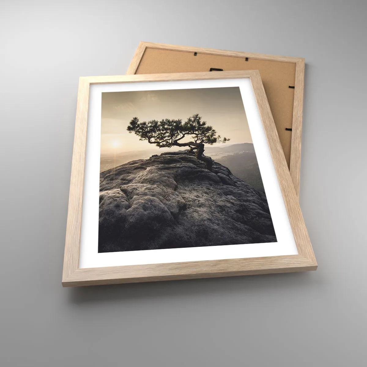 Poster in light oak frame - Life Always Wins - 30x40 cm