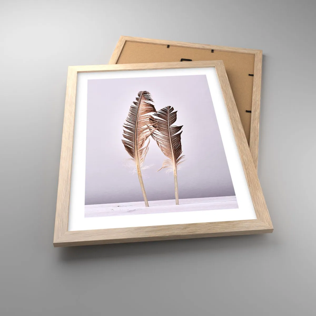 Poster in einem Rahmen aus heller Eiche - Gegen das Nichts - 30x40 cm