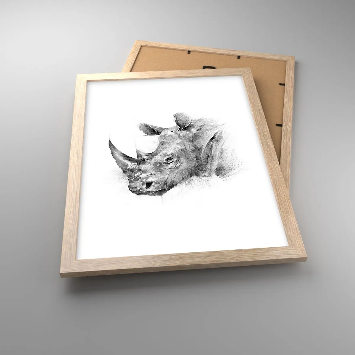 Affiche dans un chêne clair - Poster - Potrait africain - 30x40 cm