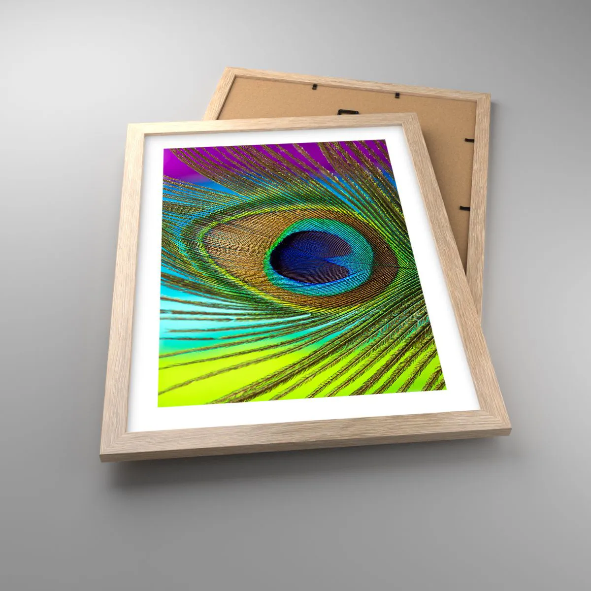 Affiche dans un chêne clair - Poster - Les yeux dans les yeux - 30x40 cm