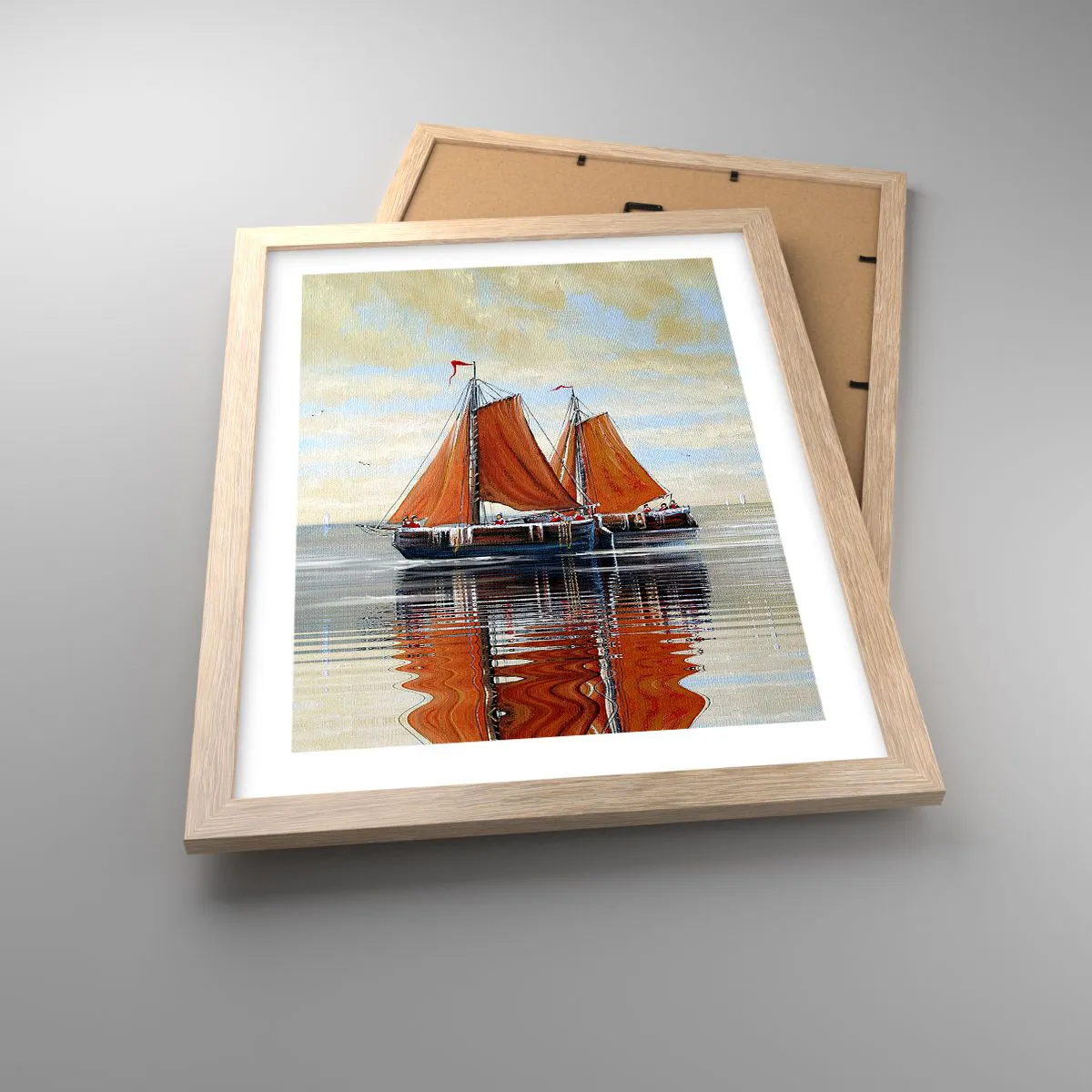 Poszter világos tölgy keretben - Hé, vitorla, tengerész… - 30x40 cm