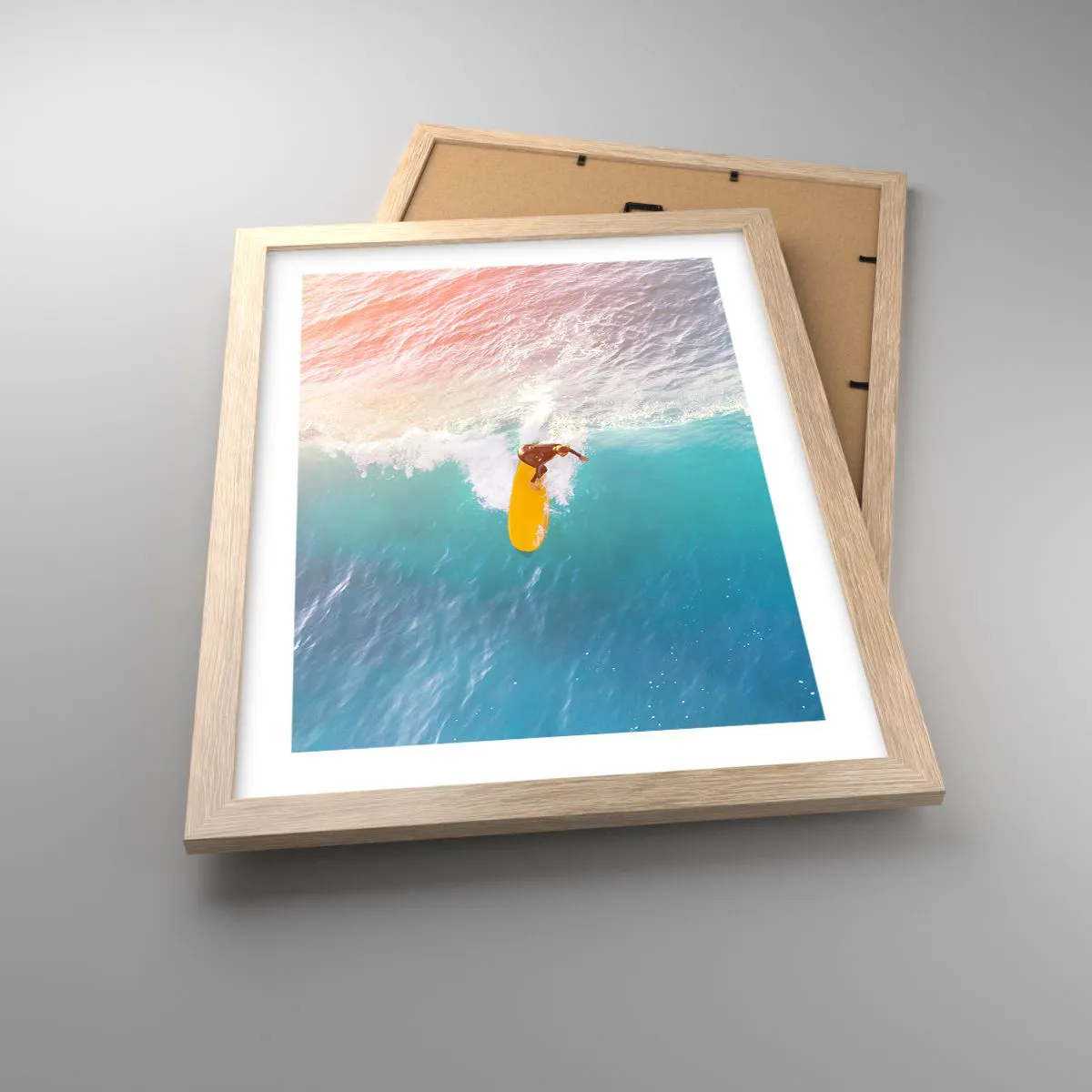 Poszter világos tölgy keretben - Az óceánlovas - 30x40 cm