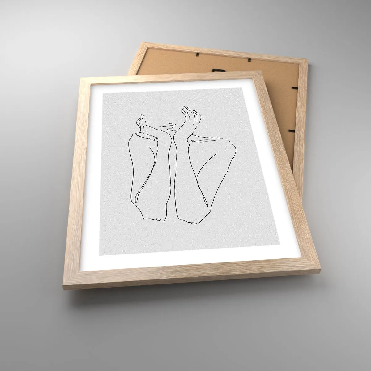 Plagát v ráme zo svetlého duba - O čom snívajú dievčatá - 30x40 cm