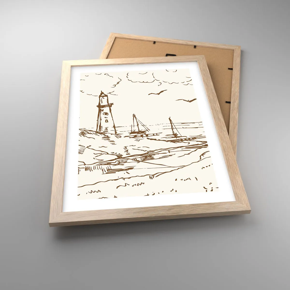 Plakat w ramie jasny dąb - Zarys wspomnienia lata - 30x40 cm